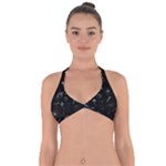 Cosmic Black Space Star Halter Neck Bikini Top