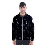 Cosmic Black Space Star Men s Windbreaker