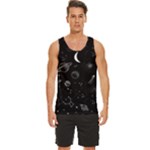 Cosmic Black Space Star Men s Wide Collar Tank Top