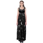 Cosmic Black Space Star Empire Waist Maxi Dress