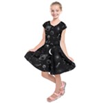 Cosmic Black Space Star Kids  Short Sleeve Dress