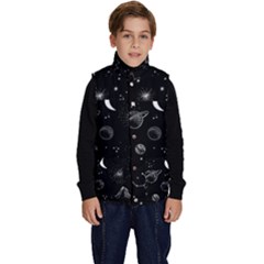 Cosmic Black Space Star Kid s Button Up Puffy Vest from ArtsNow.com