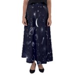 Cosmic Black Space Star Flared Maxi Skirt