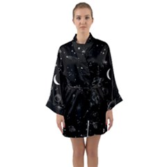 Long Sleeve Satin Kimono 