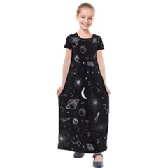 Kids  Short Sleeve Maxi Dress 