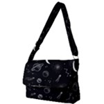 Cosmic Black Space Star Full Print Messenger Bag (S)