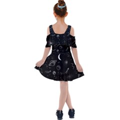 Kids  Shoulder Cutout Chiffon Dress 