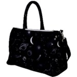 Cosmic Black Space Star Duffel Travel Bag