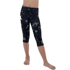 Kids  Lightweight Velour Capri Leggings  