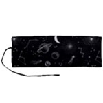 Cosmic Black Space Star Roll Up Canvas Pencil Holder (M)