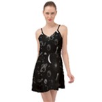 Cosmic Black Space Star Summer Time Chiffon Dress