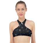 Cosmic Black Space Star High Neck Bikini Top