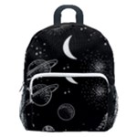 Cosmic Black Space Star Kids  Age 5-10 Lightweight School Backpack with Side Pockets