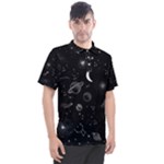 Cosmic Black Space Star Men s Polo T-Shirt