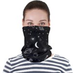 Cosmic Black Space Star Face Seamless Bandana (Adult)