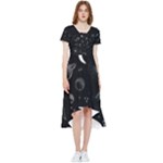 Cosmic Black Space Star High Low Boho Dress