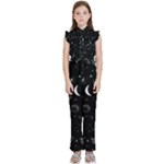 Cosmic Black Space Star Kids  Sleeveless Ruffle Edge Band Collar Chiffon One Piece