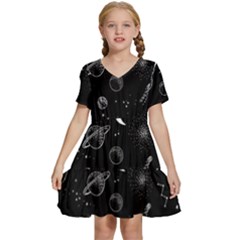 Kids  Short Sleeve Tiered Mini Dress 