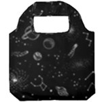 Cosmic Black Space Star Foldable Grocery Recycle Bag