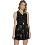 Cosmic Black Space Star Sleeveless High Waist Mini Dress