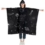 Cosmic Black Space Star Women s Hooded Rain Ponchos