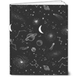 Cosmic Black Space Star 8  x 10  Softcover Notebook