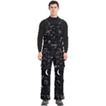 Cosmic Black Space Star Men s Side Zip Front Pouch Ski And Snowboard Bib Pants	