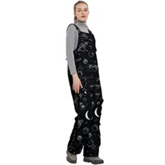 Women s Side Zip Front Pouch Ski And Snowboard Bib Pants	 