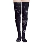 Cosmic Black Space Star Thigh High Stockings