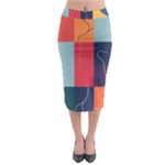  Minimalist Pattern With Simple Lines And Shapes, Creating A Clean And Modern Aesthe Midi Pencil Skirt