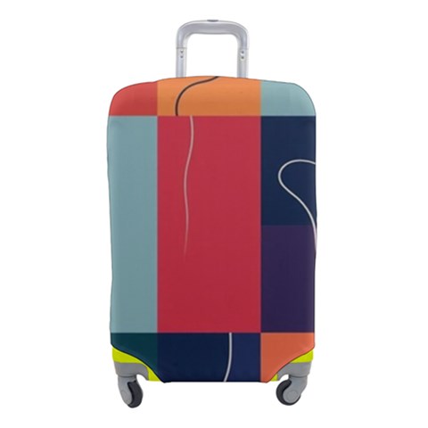 Minimalist Pattern With Simple Lines And Shapes, Creating A Clean And Modern Aesthe Luggage Cover (Small) from ArtsNow.com