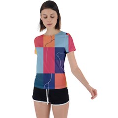 Back Circle Cutout Sports T-Shirt 