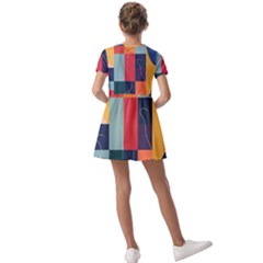 Kids  Short Sleeve Pinafore Style Dress 