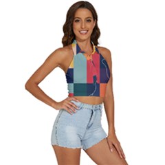 Backless Halter Cami Shirt 