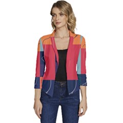 Women s Casual 3/4 Sleeve Spring Jacket 