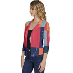 Women s Casual 3/4 Sleeve Spring Jacket 