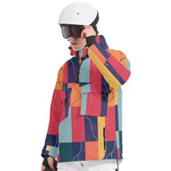 Men s Pullover Zip Ski and Snowboard Waterproof Breathable Jacket 