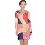 Minimalist Pattern With Simple Lines And Shapes, Creating A Clean And Modern Aesthe Long Sleeve Nightdress