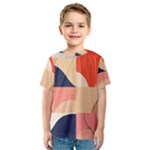 Minimalist Pattern With Simple Lines And Shapes, Creating A Clean And Modern Aesthe Kids  Sport Mesh T-Shirt