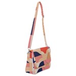 Minimalist Pattern With Simple Lines And Shapes, Creating A Clean And Modern Aesthe Shoulder Bag with Back Zipper