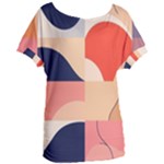 Minimalist Pattern With Simple Lines And Shapes, Creating A Clean And Modern Aesthe Women s Oversized T-Shirt