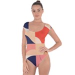 Minimalist Pattern With Simple Lines And Shapes, Creating A Clean And Modern Aesthe Short Sleeve Leotard 