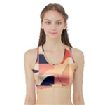 Minimalist Pattern With Simple Lines And Shapes, Creating A Clean And Modern Aesthe Sports Bra with Border