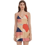 Minimalist Pattern With Simple Lines And Shapes, Creating A Clean And Modern Aesthe Body Wrap Sleeveless V-Neck Mini Dress