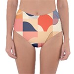 Minimalist Pattern With Simple Lines And Shapes, Creating A Clean And Modern Aesthe Reversible High-Waist Bikini Bottoms