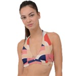 Minimalist Pattern With Simple Lines And Shapes, Creating A Clean And Modern Aesthe Halter Plunge Bikini Top