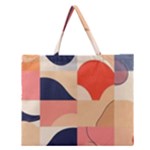 Minimalist Pattern With Simple Lines And Shapes, Creating A Clean And Modern Aesthe Zipper Large Tote Bag