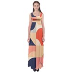 Minimalist Pattern With Simple Lines And Shapes, Creating A Clean And Modern Aesthe Empire Waist Maxi Dress