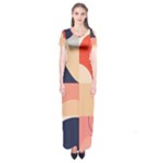 Minimalist Pattern With Simple Lines And Shapes, Creating A Clean And Modern Aesthe Short Sleeve Maxi Dress