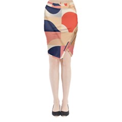 Minimalist Pattern With Simple Lines And Shapes, Creating A Clean And Modern Aesthe Midi Wrap Pencil Skirt from ArtsNow.com